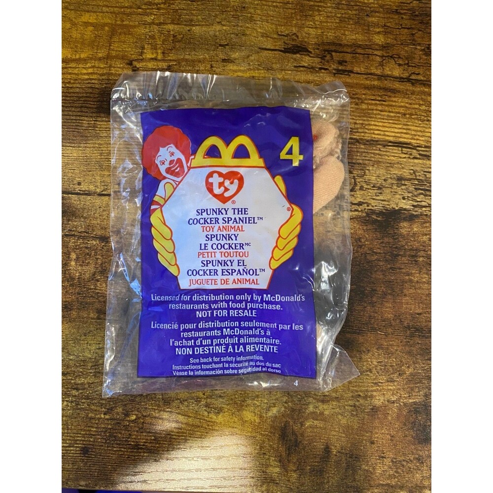 1999 McDonald's TY Teenie Beanie Baby Spunky the Cocker Spaniel With Tag SEALED